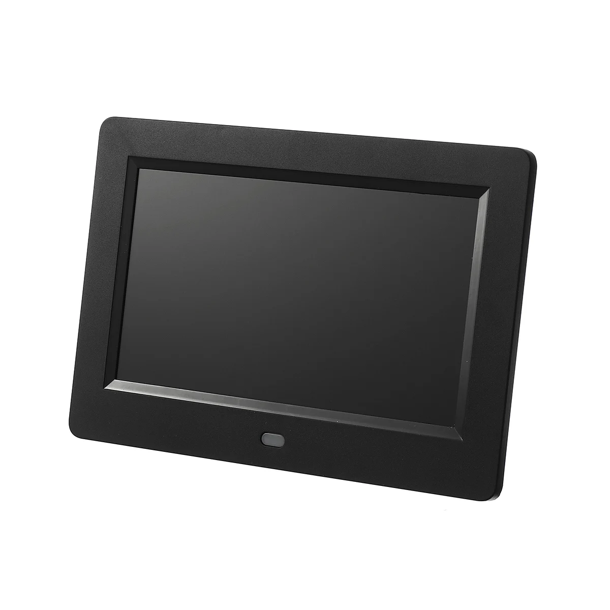 Функцией Мути, 7-дюймовая фоторамка HD TFT-LCD 1024x600 Цифровая фоторамка Будильник MP3 MP4 видеопроирыватель - Цвет: Черный