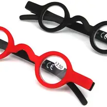 MINCL/модные Винтаж фирменный дизайн унисекс небольшая фоторамка круглый красный диоптрий очки для чтения(красный, 2,5