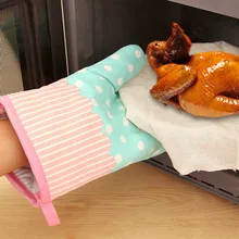 Кухонные кухонные хлопковые перчатки для микроволновой печи, прихватки, термостойкие защитные домашние Нескользящие водонепроницаемые рукавицы F1