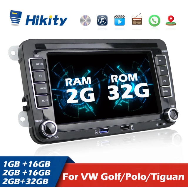 Hikity Android Autoradio Carplay sans Fil pour VW Golf 5 6 Polo