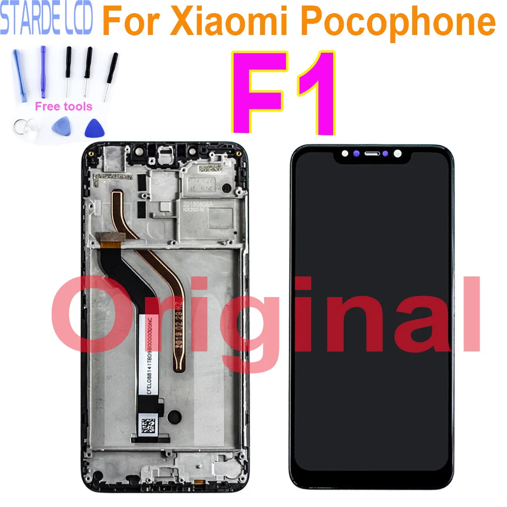 ЖК-дисплей 6 18 дюйма для XiaoMi Pocophone F1 сенсорный экран с дигитайзером в сборе poco