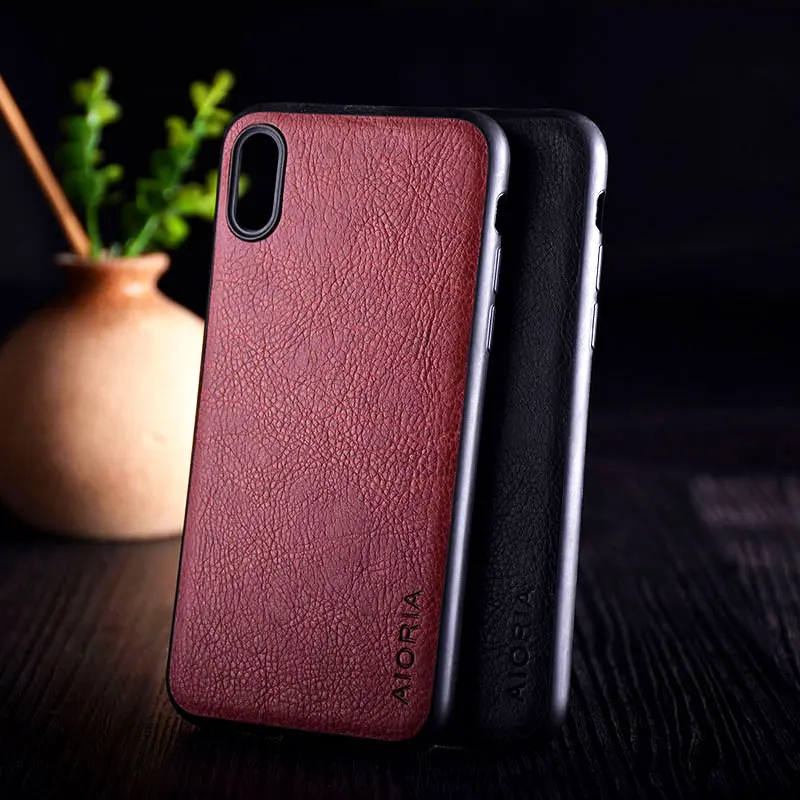Чехол для iphone xr x xs max роскошный винтажный кожаный чехол с силиконовой крышкой