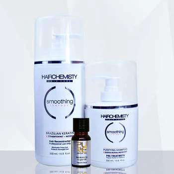 

Keratin 500ml 8% formaldehyde straighten hair keratin treatment and 300ml purifying shampoo before keratin hair treatment