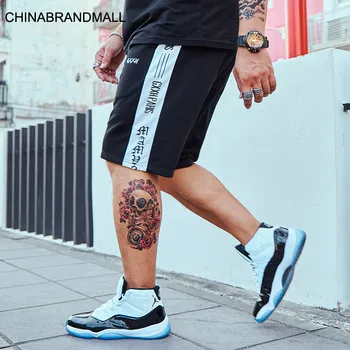 

super Brand Big size Men's Wear Fat Pants Plus Fat Plus Leisure Pants Stripes Loose Shorts Male Five Points Pants