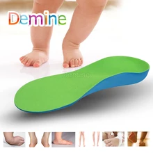 Demine Eva детские ортопедические стельки эластичные арки поддержка для корректирующие Дети плоские ноги обуви колодки шок впитывающая подкладка
