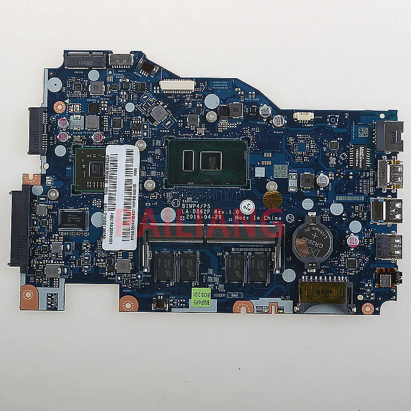 PAILIANG Laptop motherboard for Lenovo Ideapad 110-14ISK I3-6100U Mainboard BIWP4/P5 LA-D562P 5B20M4104 tesed DDR4 | Компьютеры и офис