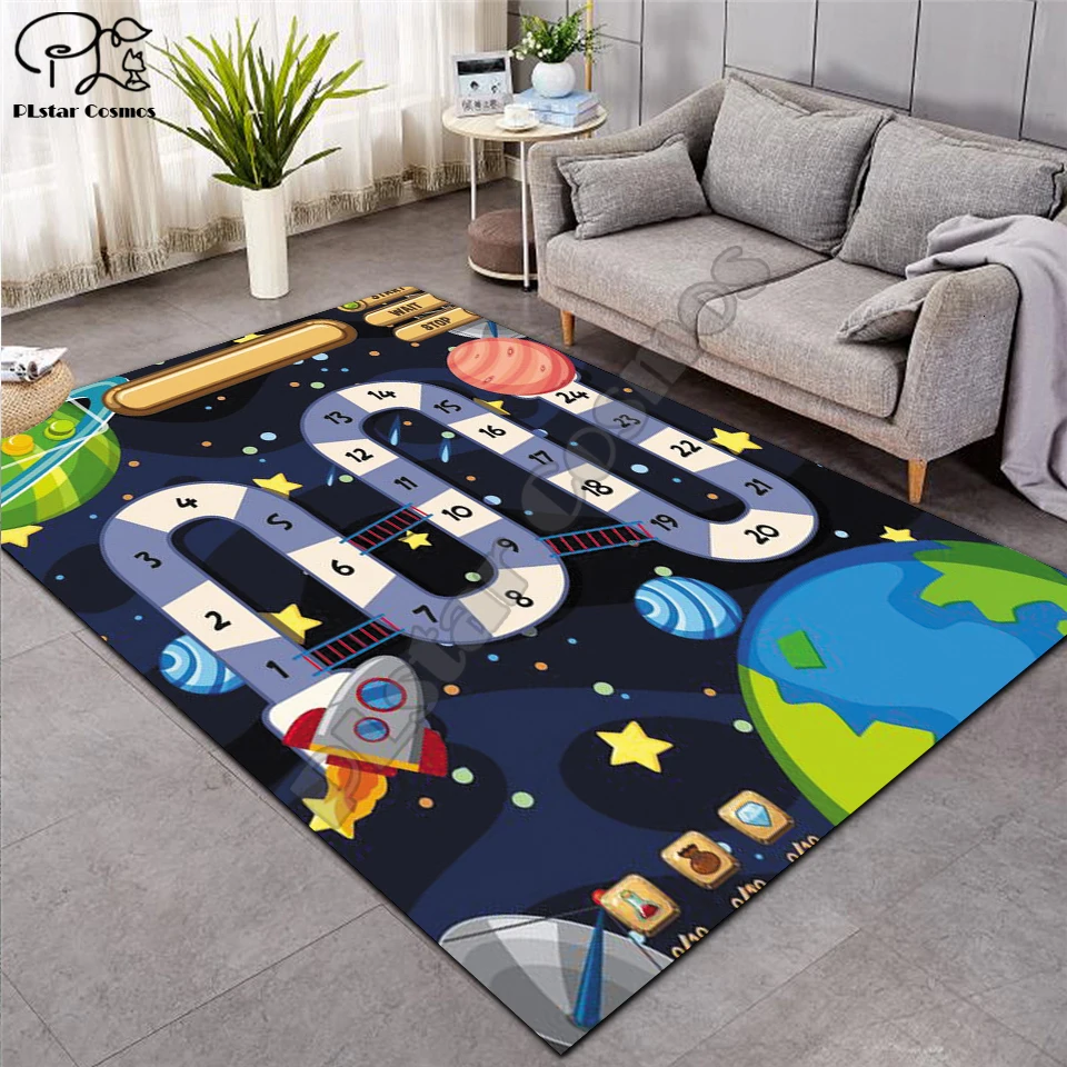 Crawling mat Fantasy fairy Cartoon Kids Play Mat Board Game mat map Large Carpet for Living Room Cartoon Planet Rugs Maze 01 disney baby play mat 80x160cm lion king large carpet for living room play floor mat 3d print rugs for boys bedroom