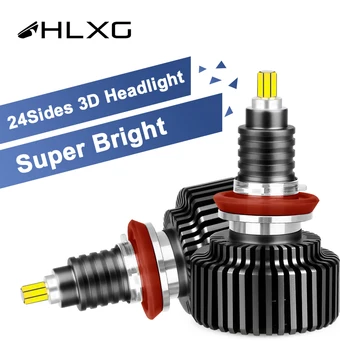 

hlxg No Blind H8 H11 Led HB4 9006 HB3 9005 Fog Lights Bulb H7 9012 HIR2 Car Driving Lamp 12V 6000K White 50W Auto Leds Light