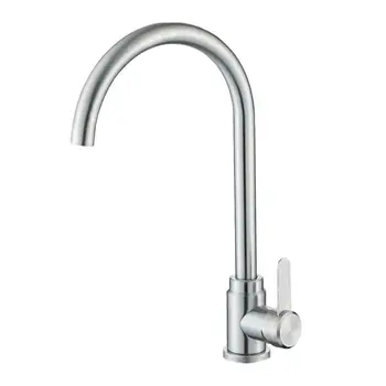 

1PC 304 Stainless Steel Water Faucet Kitchen Sinks Hot Cold Water Tap Rotatable Bathroom Faucet Anti-rust Wire-drawing Water Tap