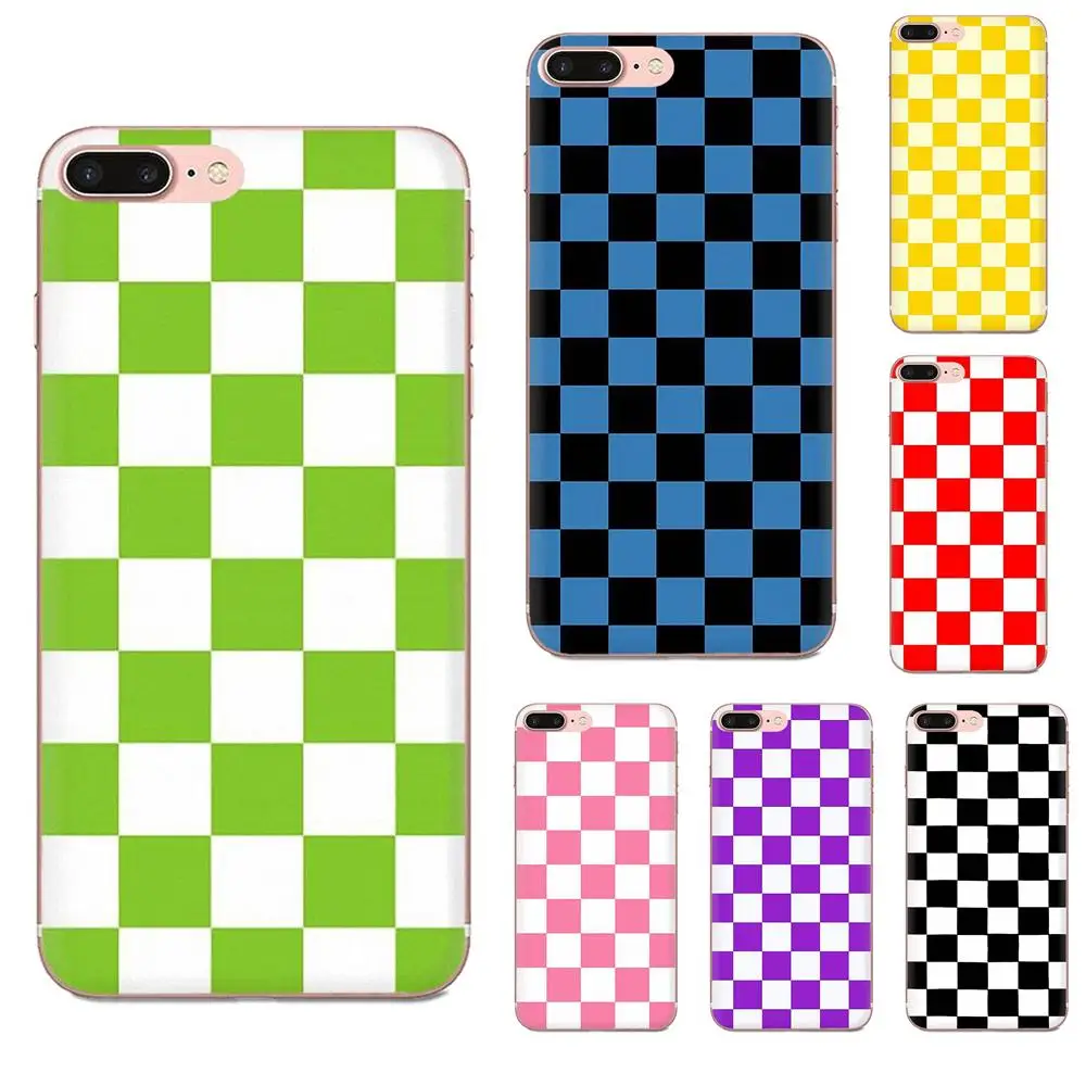 Checkerboard Plaid Checked Checkered For Galaxy Grand A3 A5 A7 A8 A9 A9S On5 On7 Plus Pro Star 2015 2016 2017 2018 | Мобильные