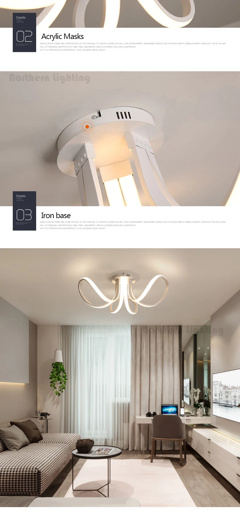 Новый дизайн Современные потолочные светильники светодиодные для гостиной Спальня освещения потолочная комнатная свет plafondlamp Led