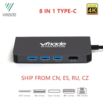 

USB C HUB to HDMI Adapter Type C to HDMI HUB USB 3.0 Converter Type-C 8 in 1 Thunderbolt 3 Dock for MacBook Huawei Mate 30 Pro