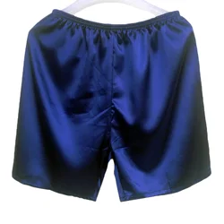 New Men's Satin Loose Casual Boxers Shorts Sleepwear Smooth Comfortable Soft Nightwear Skin-Friendly Shorts Bottoms Homewear