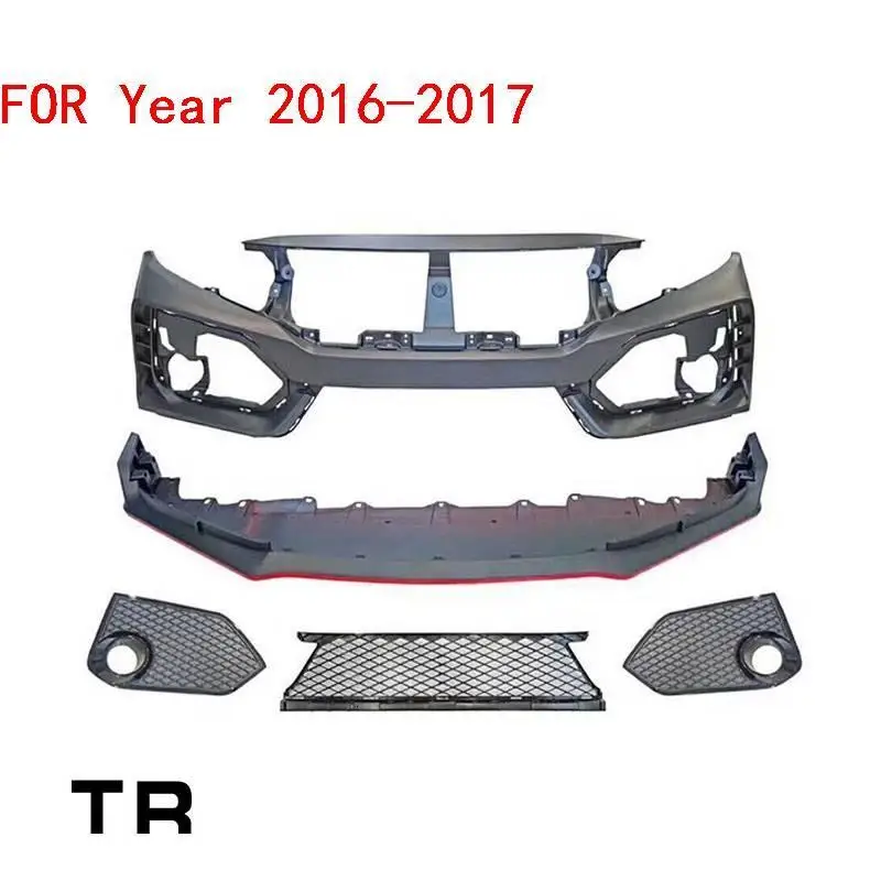 Авто внешний Стайлинг протектор украшения модифицированный задний диффузор тюнинг передний автомобиль губы бамперы 16 17 18 для Honda Civic - Цвет: Number 6