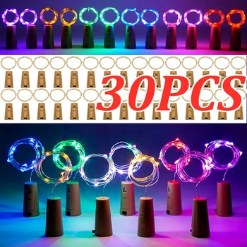 

Wedding Festival Party Christmas Decoration Wine Bottle Lights String Fairy Light Cork Lights Copper Wire String Garland Lights
