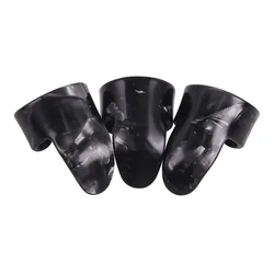 Thumb Finger Guitar Picks - Celluloid Plectrums for Bass, Acoustic, and Electric Guitar (3PCS-Finger-Black)
