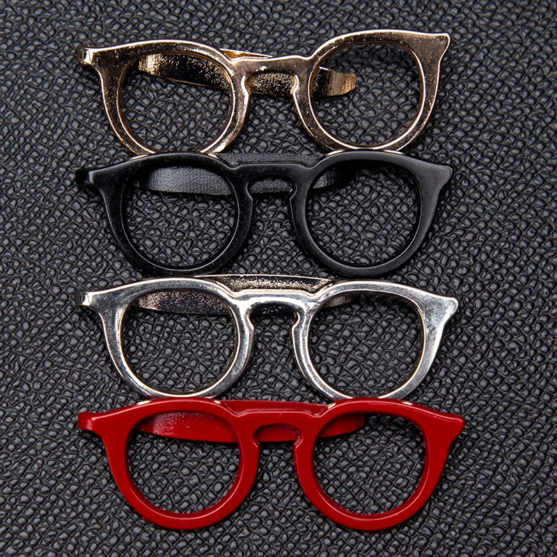 New Tie Clip for Men Solid Fashion Style Glasses Tone Bar Practical Necktie Clasp Accessories Mens Gift Black Red Tie Clips