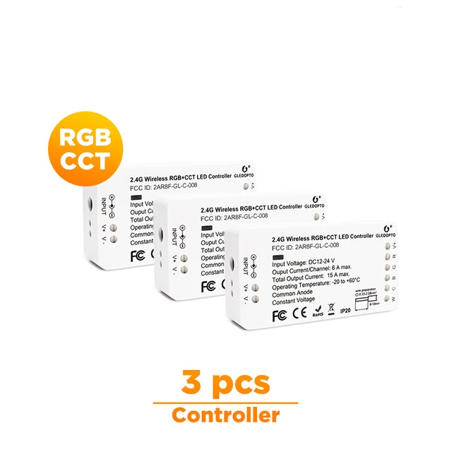 Smart Home zigbee контроллер совместим с эффектом эхо плюс smartthings голос RGB+ CCT цвет DC12-24V работы с zigbee концентратор - Цвет: 3 Pcs RGB CCT