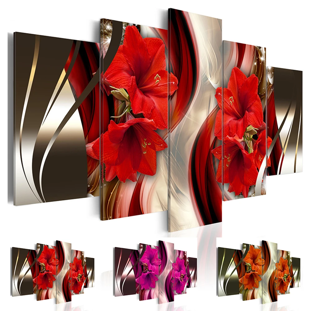 MOONCRESIN Full Drill Square Diamond Painting 5D 5pcs/set Flowers Embroidery Multi-picture Gift New Arrival Art |