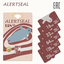 ALERTSEAL Micro SD карта 32 Гб класс 10 UHS-I карта памяти 64 Гб 128 ГБ для телефона/камеры/стола/ПК