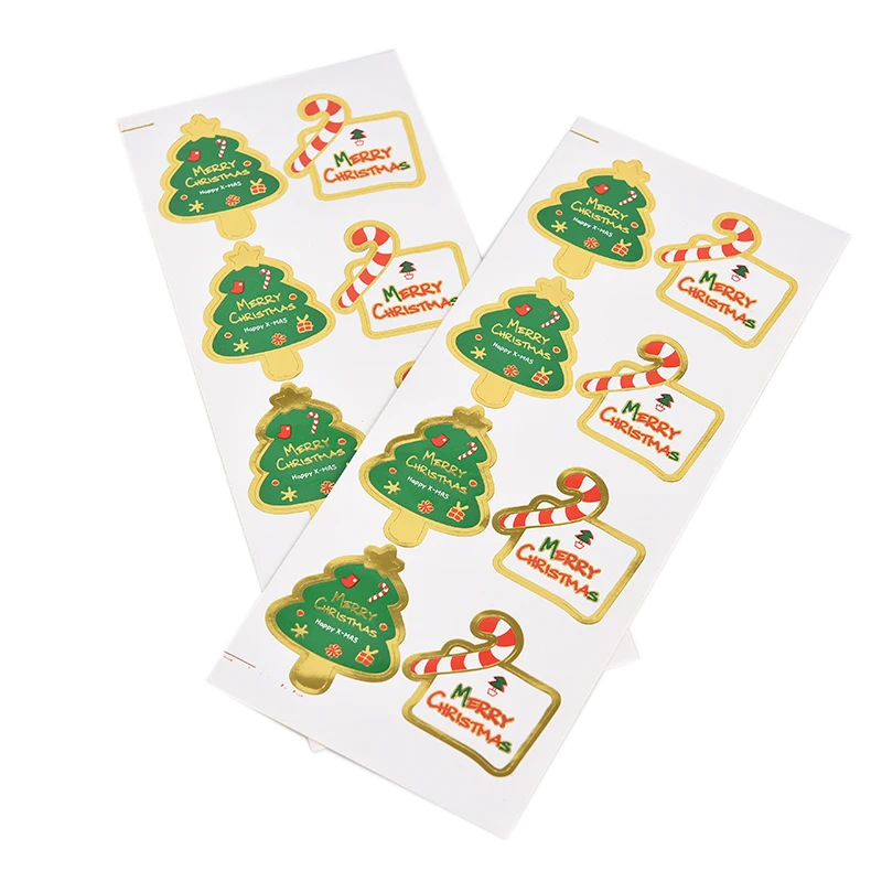 80Pcs/lot Scrapbook Gift Baking Packaging Label Merry Christmas Tree DIY Multifunction cookie package Seal Sticker Decration