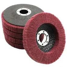 

4-1/2 In Polishing Wheel 5pcs For Angle Grinder Nylon Red Metal Finishing