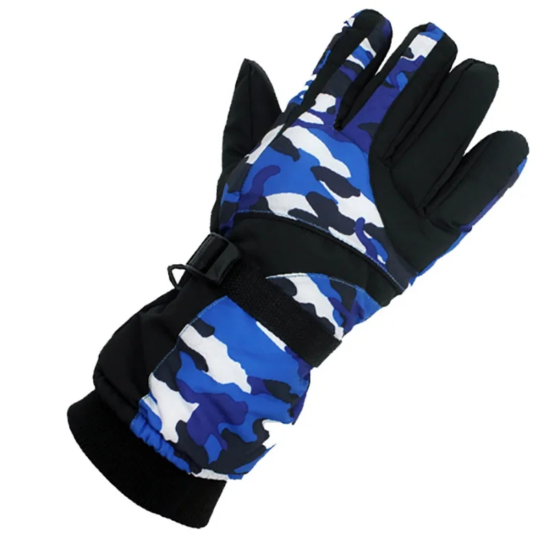 Перчатки для велоспорта, полный палец, толстые, регулируемые, ветрозащитные, Термо Перчатки, уличные зимние аксессуары для спортивной одежды для катания на лыжах, альпинизма - Цвет: CBL