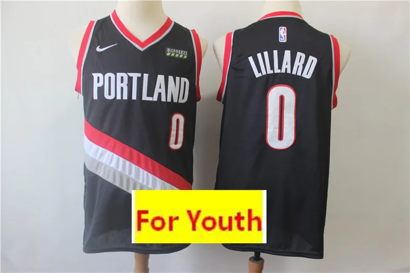 Сезон Молодежный baskeball Портленд#0 Damian Lillard#3 c. J. McCollum детская Майки
