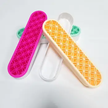 

Silicone Nail Pen Holder Organizer Makeup Brush Display Stand Rack Makeup Brush Holder Storage Case Brush Drying Rack Shelf