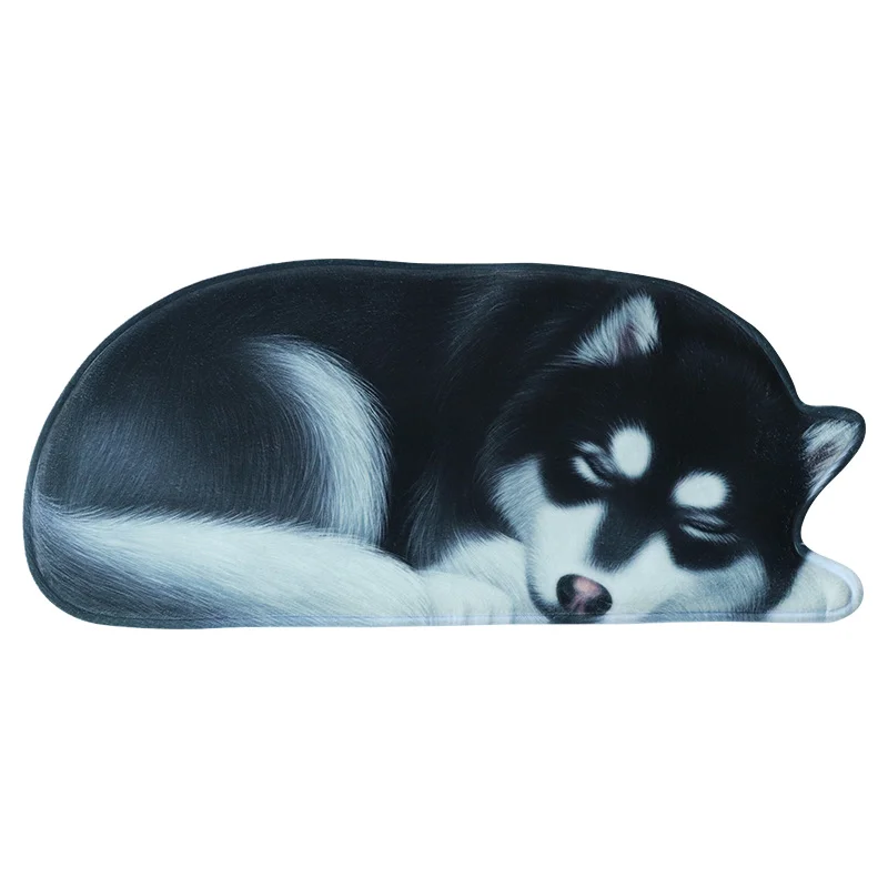 Большой 3D коврик в прихожую с принтом спящей собаки, коврик для двери, коврик для гостиной, спальни, Противоскользящие коврики для пола, кухонные коврики для домашних животных, alfombra
