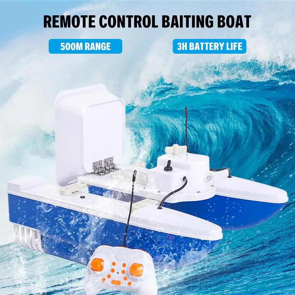 

Hot New Wireless Remote Control Folding Fishing Bait Boat Smart Fish Finder Device 500m Wireless Range Fishing Tool