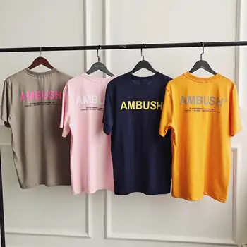 

19ss Ambush T Shirt Men Women 1:1 Real Tags High Street Hip Hop Cotton Top Tees Xxxtentacion Justin Bieber Ambush Tshirt