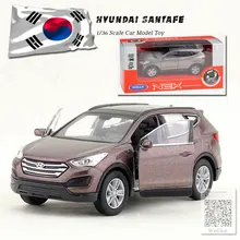 WELLY 1/36 масштабная модель автомобиля игрушки hyundai Santafe литая под давлением металлическая оттяните автомобиль игрушка новая в коробке для коллекции/детей/подарок