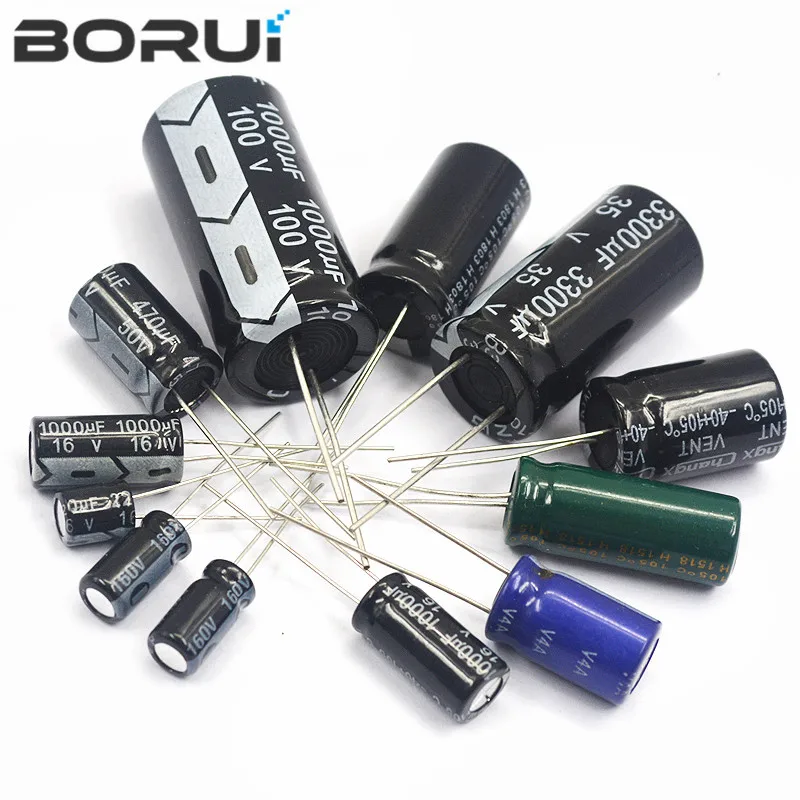 2-50pcs 10V 16V 25V 35V 50V 63V 100V Aluminum Electrolytic Capacitor electrolytic capacitor aluminum capacitor aluminum electrolytic capacitor 100UF 220UF 330UF 470UF 680UF 1000UF 2200UF 3300UF 4700UF