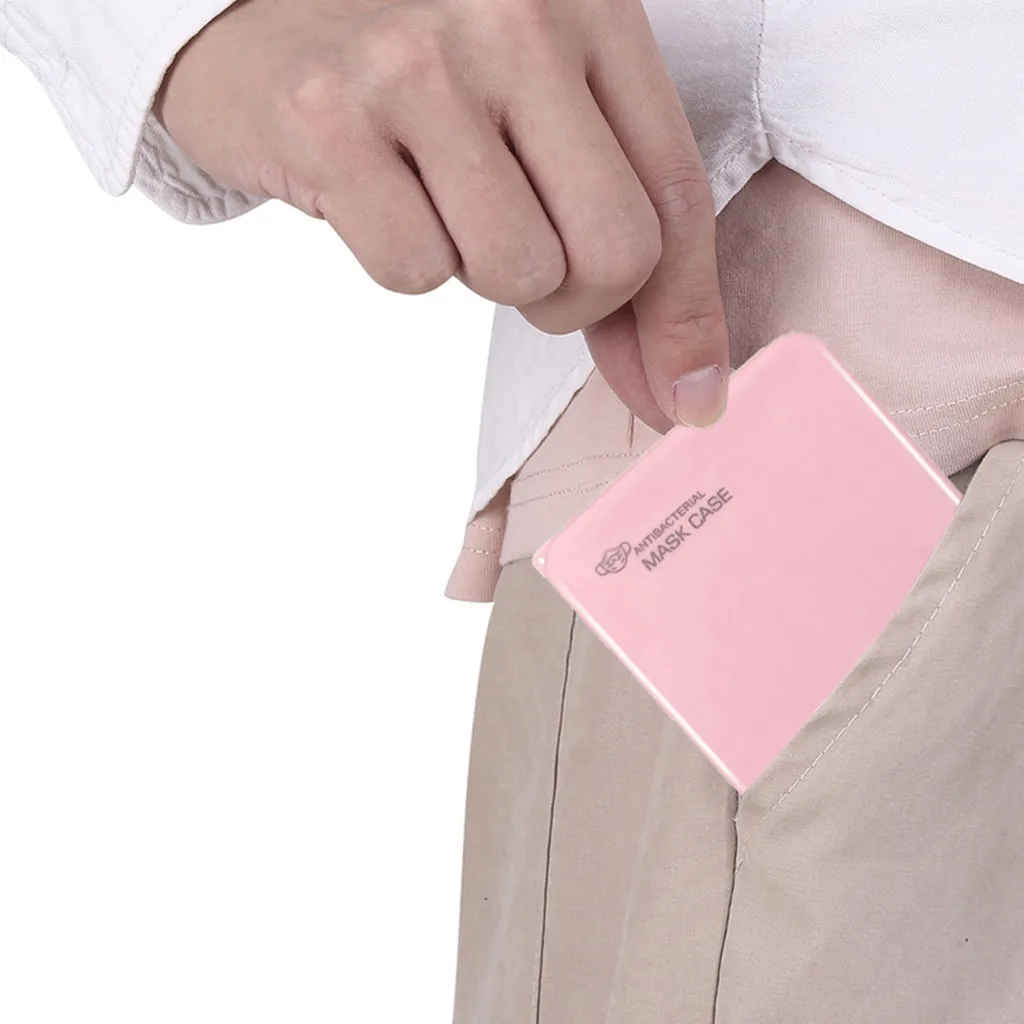 

1/4pcs Mask Storage Box Portable Face Mask Bag Dust Pollution Prevention Folder Box Mask Organizer Storage Moisture-proof Light