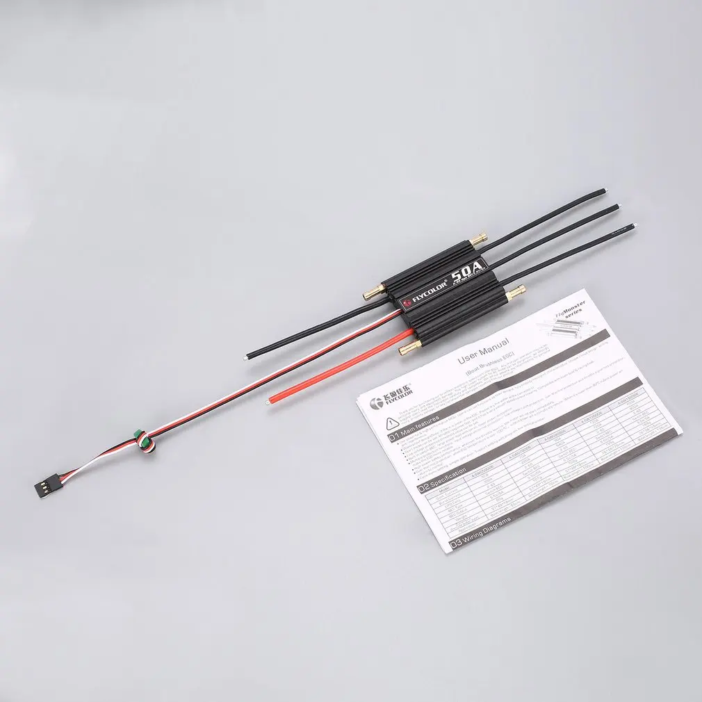 

Flycolor 70A 50A 90A 120A 150A Brushless ESC Speed Control Support 2-6S Lipo BEC 5.5V/5A for RC Boat F21267/71