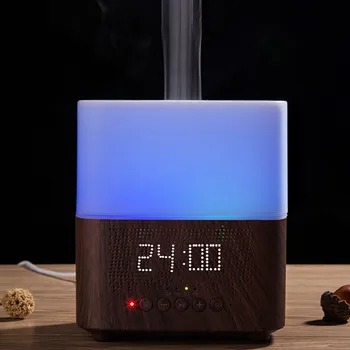 

Multifunctional 6 In 1 Clock Bluetooth Speaker Humidifier Music Diffuser With Led Night Light US Plug Bluetooth Speaker Z0317