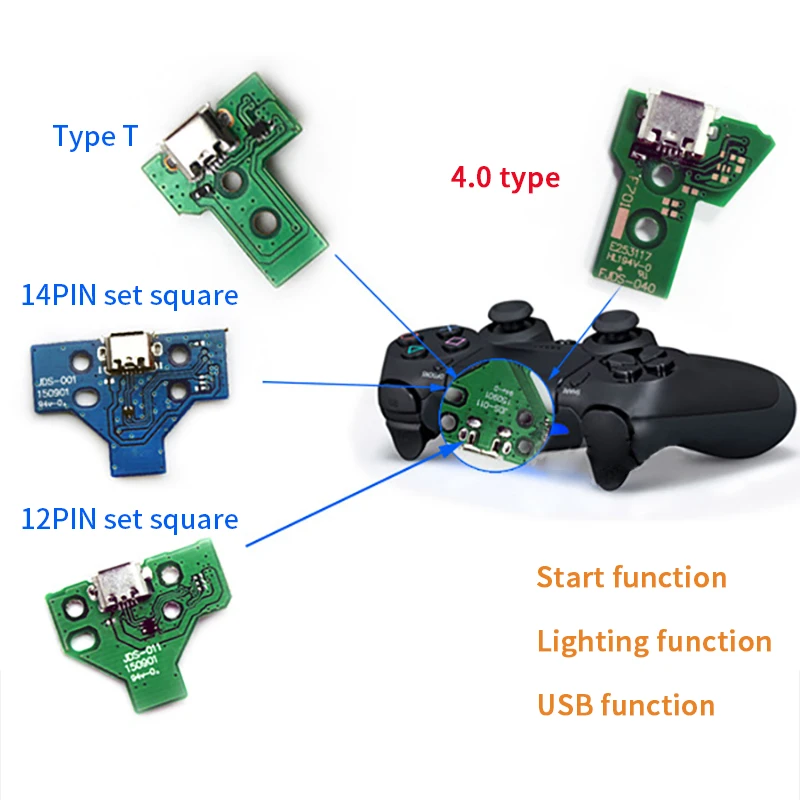 For Sony Ps4 Controller Usb Charging Port Socket Board Gamepad Motherboard Triangle Board Usb Board Jds 001 Ps4 Game Accessories Replacement Parts Accessories Aliexpress