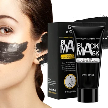 

60ml Bamboo Charcoal New Suction Face Deep Cleansing Black Mud Mask Blackhead Remover Face Pack Peel Off Black Head Face Care