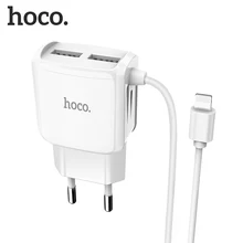 HOCO C59A 20 шт./лот 5 в 2.1A USB зарядное устройство для iPhone 11 Xs Max ЕС вилка настенное зарядное устройство адаптер для samsung Xiaomi huawei