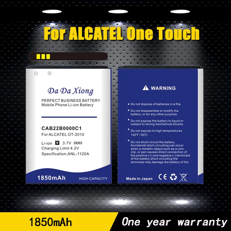 Аккумулятор 1850 мач CAB22B0000C1 CAB3010010C1 батарея для ALCATEL One Touch аккумулятор 1 5 10 30 2