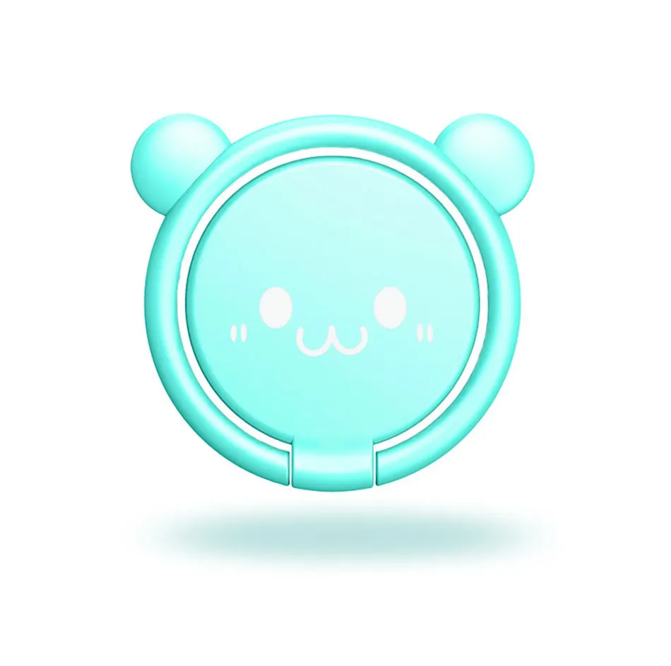 Cute Cartoon Mobile phone grip bracket phone expanding stand phone finger ring holder for phones for iphone x xs 8 xiaomi redmi - Цвет: green-X