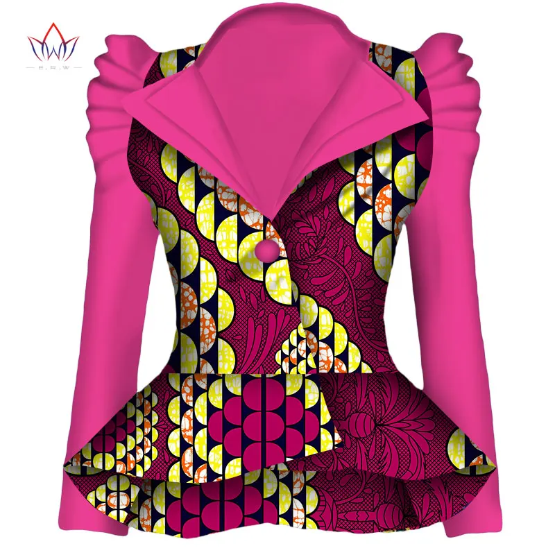 Осенний Африканский блейзер для женщин, Дашики, Анкара, одежда, модное пальто, батик, восковая печать, куртка, хлопок, BRW WY1870 - Цвет: 12