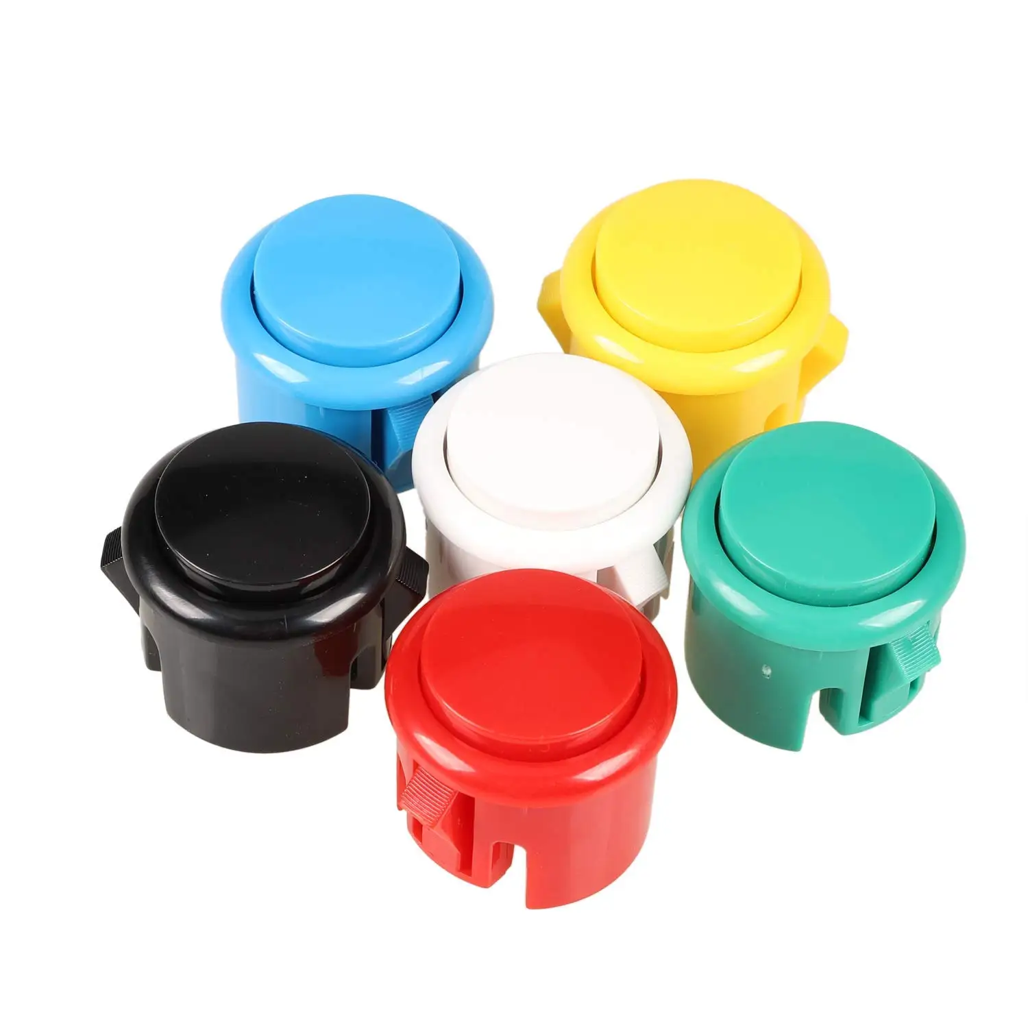 100 개 아케이드 버튼 30mm 24mm 복사 sanwa 버튼 DIY 아케이드 조이스틱 부품 아케이드 비디오 게임 콘솔 액세서리