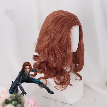 Free Hair Cap Captain America Black Widow Wig Scarlett Johansson