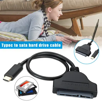 

Type C to Sata Hard Drive Adapter Cable Data Transfer Portable for Home Office PUO88
