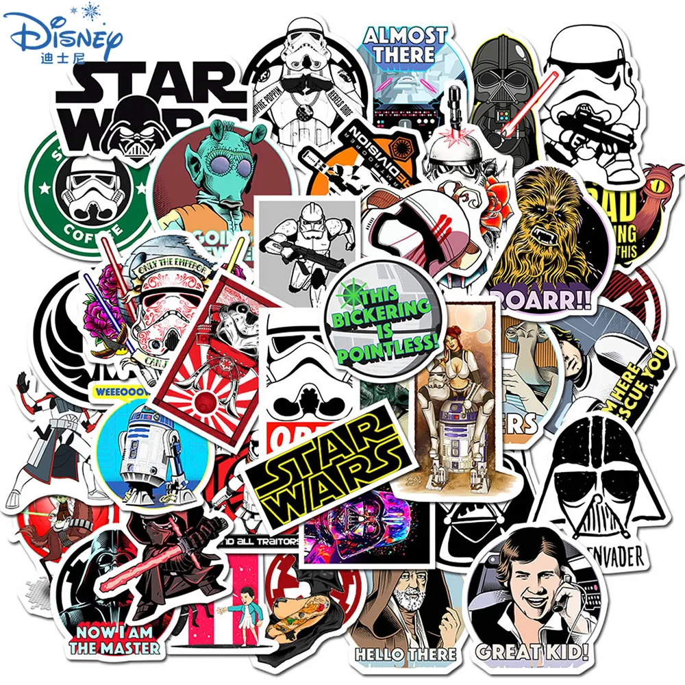 10/30/50 Uds bien Disney pegatinas de Star Wars divertido impermeable Skateboard equipaje Laptop guitarra papelería pegatinas de juguete para niños de regalo