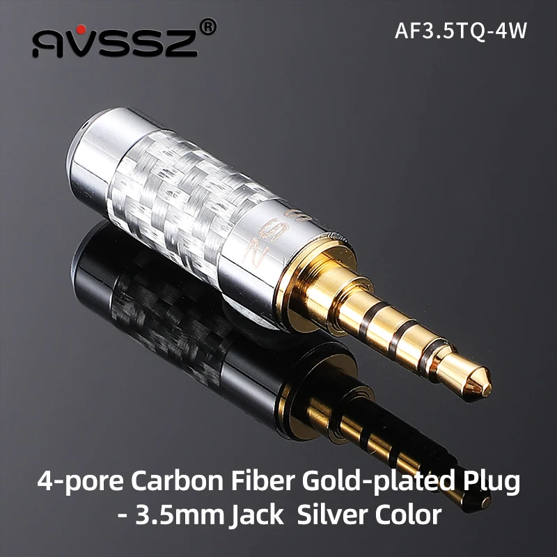 AVSSZ Carbon Fiber 3.5mm Jack Stereo Headphone Plug - Straight/Angle, 3/4/5 Poles, DIY Repair & Replacement (2.5mm, 4.4mm) Description Image.This Product Can Be Found With The Tag Names Computer Cables Connecting, Computer Peripherals, PC Hardware Cables Adapters, Straight angle plug