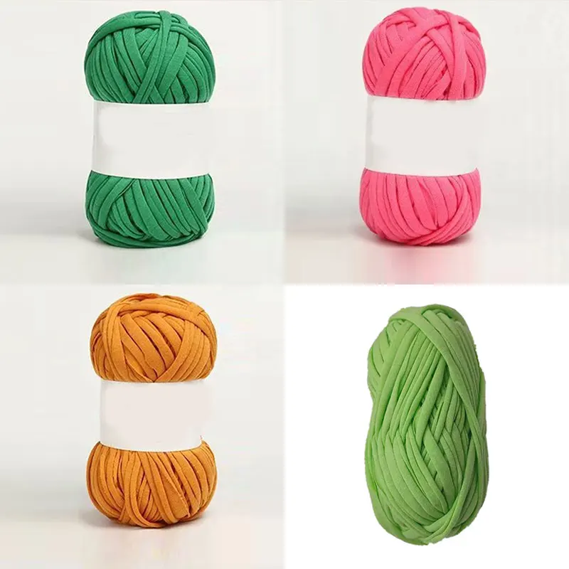 Solid Soft Crochet Yarn Knitting Cloth Thread DIY Crafts Cotton Yarn Knitting Carpet Handbag Hands Knitting High Quality