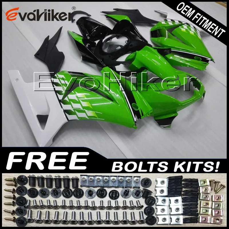 F Пользовательские мотоциклетные пластиковые крышки для ZX250R EX250 2008-2012 ABS двигателя панели литья под давлением синий+ подарки - Цвет: F